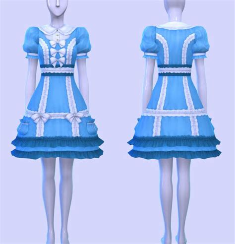 Pickypikachu Madoka Dress Lolita Clothing Sims 4 Mods Clothes