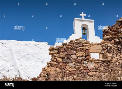 kimolos chorio castle  res stock photography  images alamy