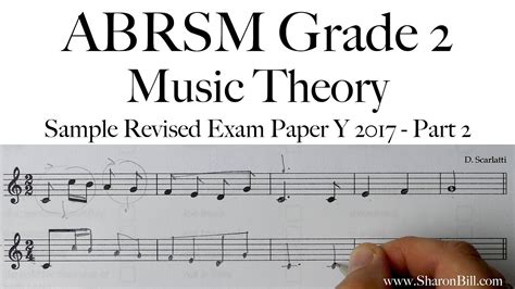 Abrsm Music Theory Grade 2 Sample Paper Y 2017 Part 2 With Sharon Bill Youtube