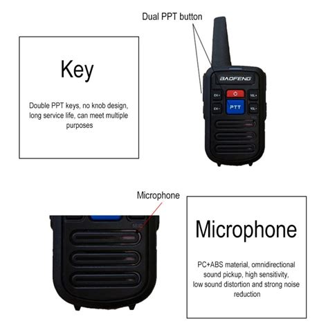Baofeng BF-C50 Mini Walkie-Talkie Portable Handheld Intercom Ham Radio ...