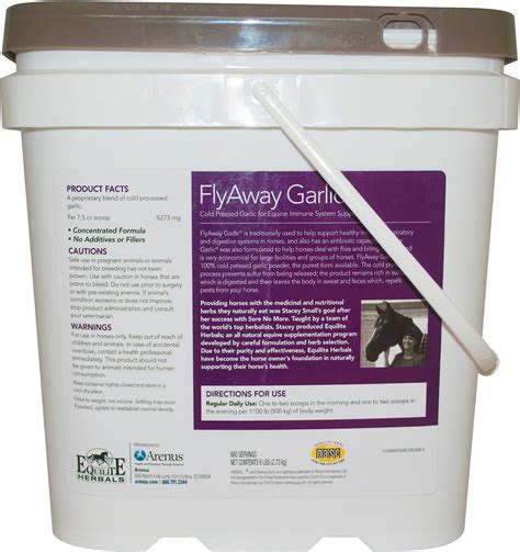 Equilite Herbals Flyaway Garlic Immune System Support Powder Horse