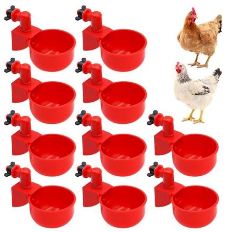 10 Sets Abreuvoir Automatique Pour Volaille Gobelets Pour Poulet