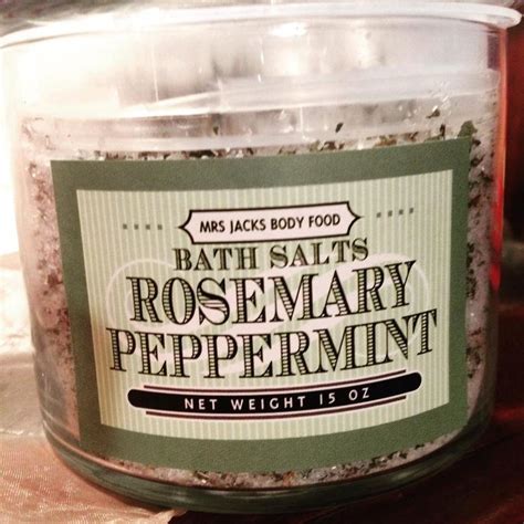 Rosemary And Peppermint Bath Salt Bath Soak Breathe In Bath Etsy