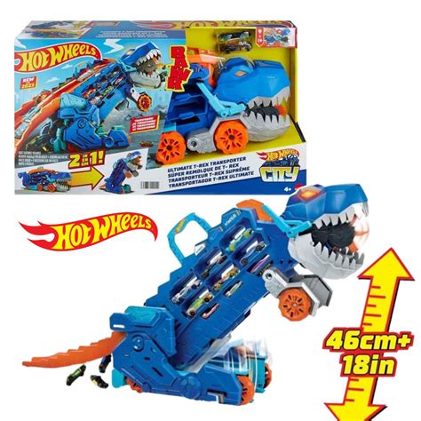 Hot Wheels City Ultimate Hauler ชดรถบรรทกรถ T REX เกบรถไดมากกวา20คน ลขสทธแท HNG50
