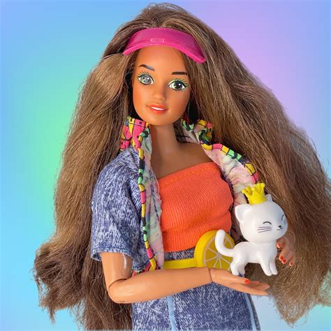 Curvy Brunette Barbie Doll Teresa S Brunette Barbie Articulated