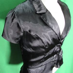 Vintage S Y K Morbid Threads Goth Hot Topic Black Satan Top Blouse Size Large Etsy