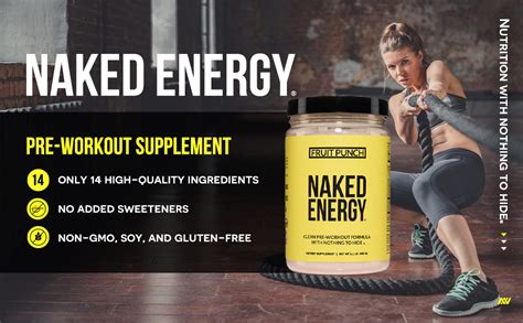 Amazon Fruit Punch Naked Energy Clean Pre Workout Supplement For Men And Women Vegan