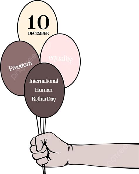 Día Internacional De Los Derechos Humanos Sosteniendo Un Globo Png Día Internacional De Los