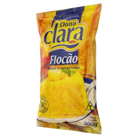 Farinha de Milho Flocão Dona Clara Pacote 500g Tateno Supermercado