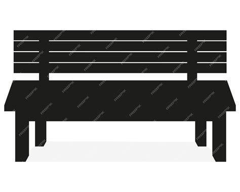 premium vector black silhouette  bench flat vector