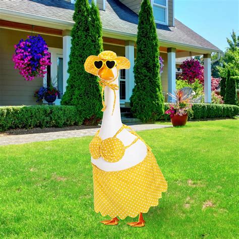 QIUYI Bikini Goose Outfit Lawn Goose Clothing Porch Goose Outfits Summer Yard Goose Outfits