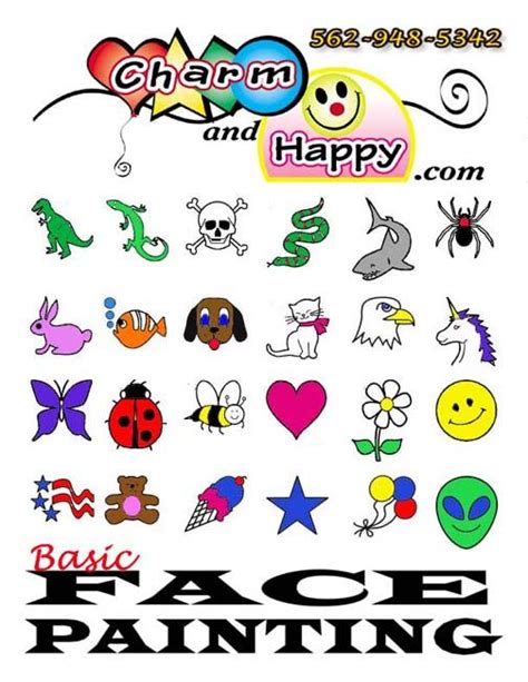 Basic Printable Easy Face Painting Templates