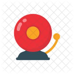 Red Fire Alarm Bell Icon - Download in Flat Style