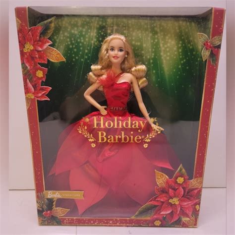 Mattel Toys Barbie Signature 222 Holiday Barbie With Blonde Hair Hby03 Poshmark