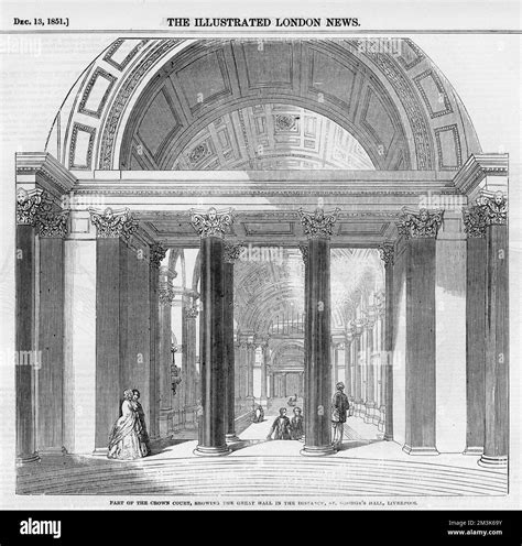 Interior view of part of the Crown Court, with the Great Hall in the