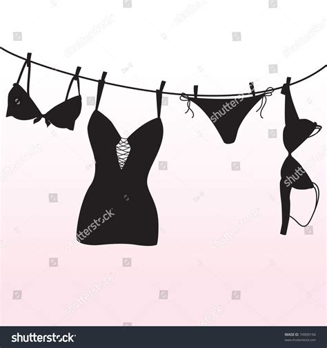 Lingerie Hanging Stock Vectors Images Vector Art Shutterstock