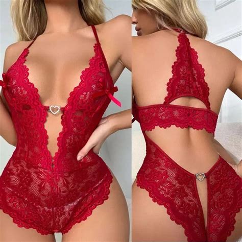 Lingerie Sexy Rendada Body Prazer Sensual Biju Shopee Brasil