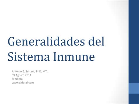 Curso Inmunologia Generalidades Del Sistema Inmune Ppt