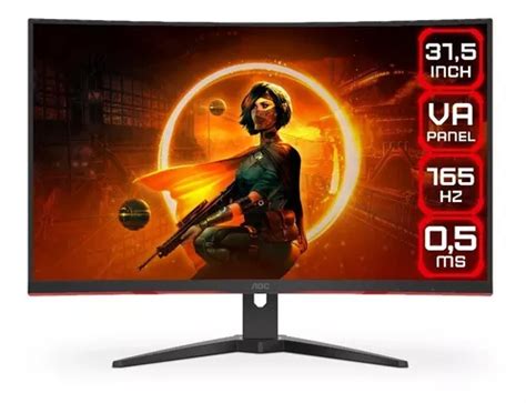 Monitor Gamer Curvo Aoc Led Negro V Cuotas Sin Inter S