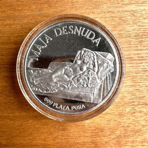 Maja Desnuda Naked Maja By Goya And Mona Lisa Silver Round Hobbies Toys Memorabilia