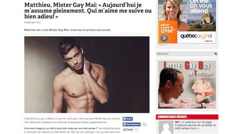 T Tu Se D Solidarise De Son Mister Gay De Mai Apr S Des Propos Choquants Sur Sa Page