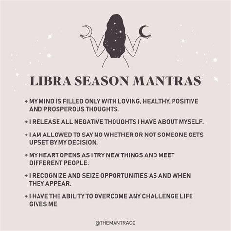 Libra Season Affirmation Cards Negative Thoughts Mantras Astrology