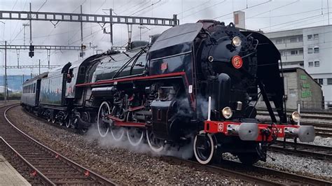141 R 1244 mit Komp einfahrt in Brugg AG - YouTube