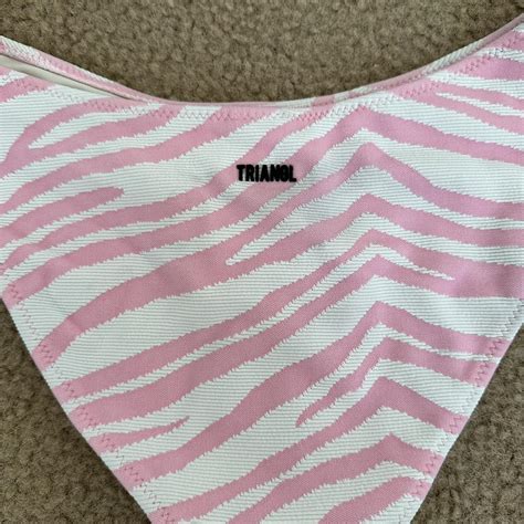 Pink Zebra Triangl Bikini Bottom Size Small Great Depop