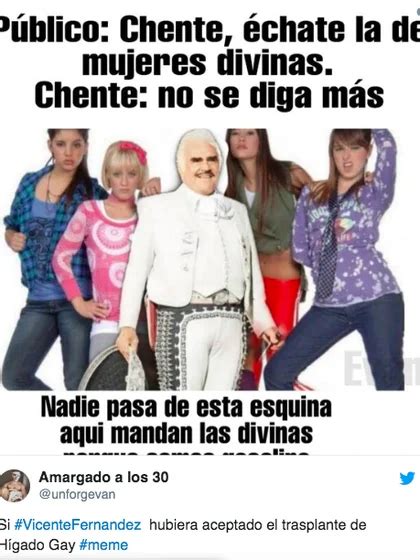 Los memes del hígado gay que rechazó Vicente Fernández Infobae