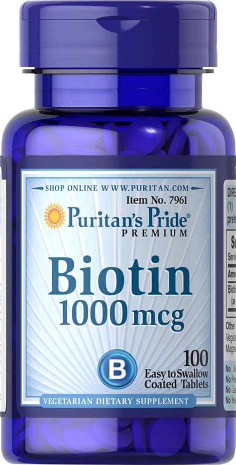 Puritans Pride 2 Pack De Biotina 1000 Mcg Puritans Pride Biotin 1000