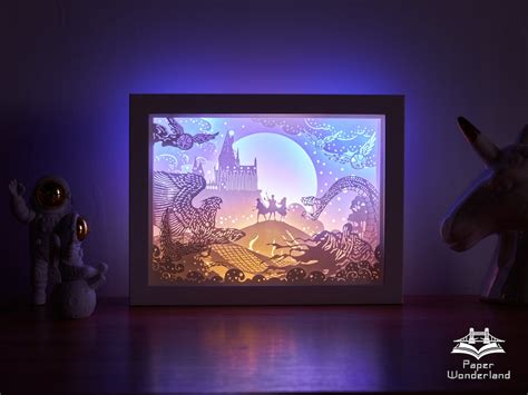 Papercut Light Box Paper Carving Light Box Night Light 3d Led Light Box Shadow Box Castle Etsy