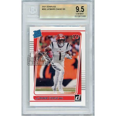 Ja Marr Chase Panini Donruss Football Rookie Card Bgs Gem