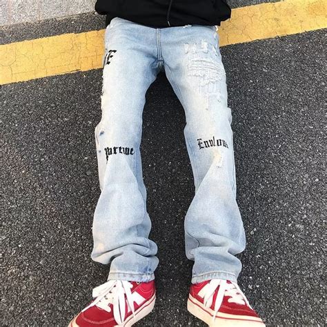 Street Hip Hop Washed Fashion Jeans Helloice Apparel