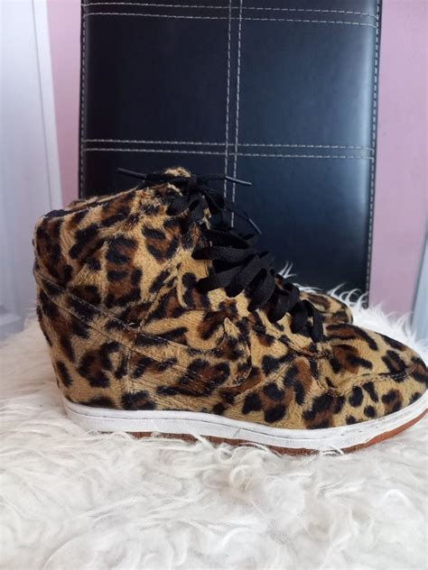 Nike and the Swoosh Name & Stripe Leopard Print Heels, Women's Fashion ...