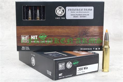 Franken Arms - Waffen- und Munitionshandel - RWS HIT .308 Win. 165gr ...