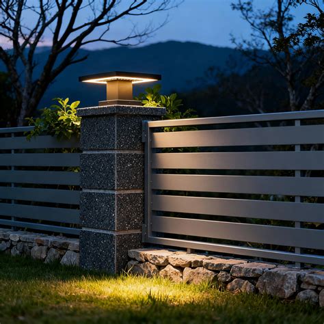 led gate pillar light modern flat top post lamp dazuma