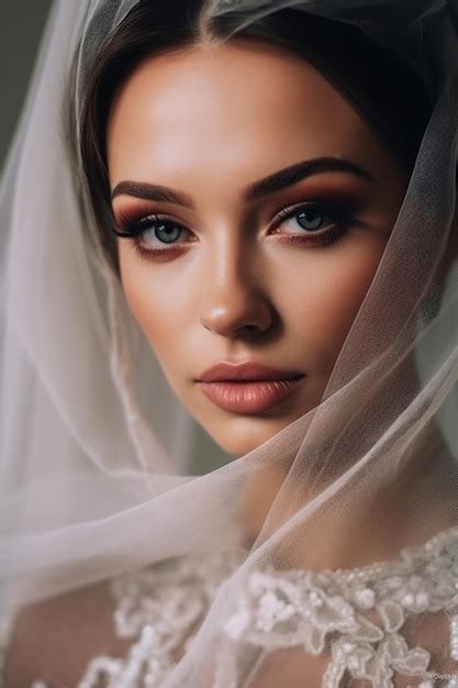 Premium Ai Image A Woman With A Veil On Her Head