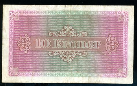 Faeroe Islands 10 Kroner 1940 1 F Riibe No