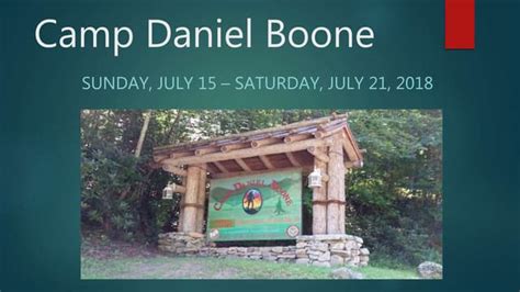 Camp daniel boone | PPT