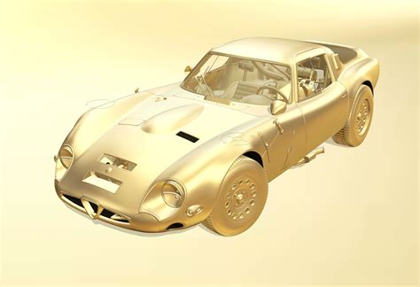 Alfa Romeo Giulia TZ2 Carrozzata Zagato 1965 3D Model CGTrader