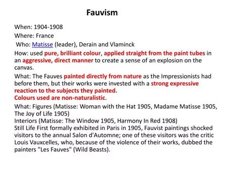 Ppt Fauvism Powerpoint Presentation Free Download Id1760142