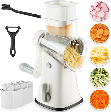 Susteas Rotary Cheese Grater With Handle Food Shredder