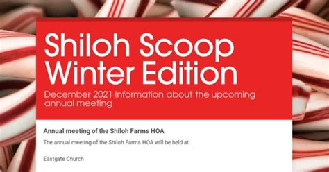 Shiloh Scoop Winter Edition Smore Newsletters For Business