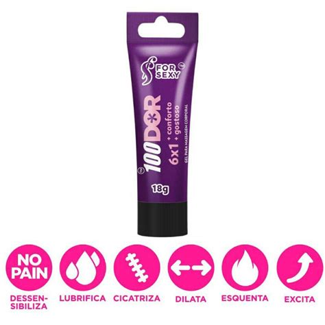 Sexo Anal 100dor Gel Lubrificante Anestésico 6x1 For Sexy SEX SHOP