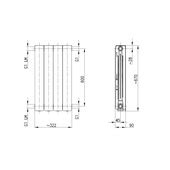 Grzejnik Aluminiowy Adr600 4 Elementowy Grafit