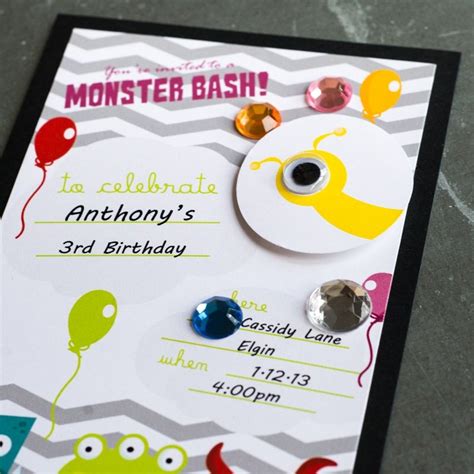 Monster Birthday Invitations - Too Chic & Little Shab Design Studio, Inc.