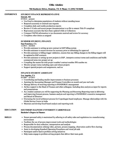 finance resume templates tutoreorg master  documents