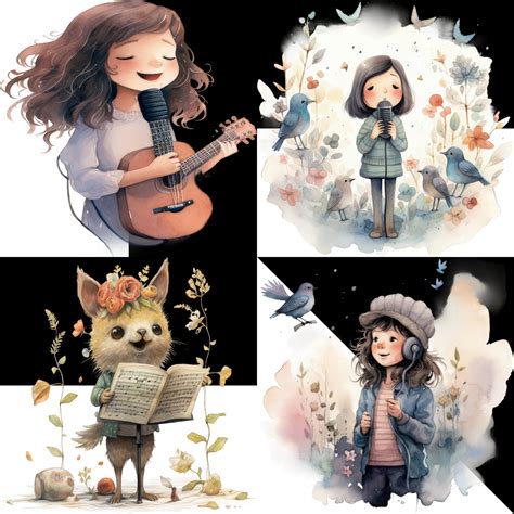 Enchanting Singer Voice Clipartmusic Art, Enchanting Vocalist