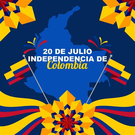 Colombian Independence Day Design On July Colombia Independence Day