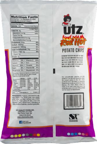 Utz Red Hot Flavored Potato Chips Oz Ralphs